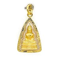 Phra Sothorn Pendant Charm Thai Buddha Amulet 22k Thai Baht Yellow Gold Plated Jewelry From Thailand