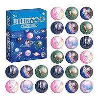 24PCS Space Bouncy Balls, Bouncing Balls for Kids 32mm Space Theme Bounce Balls Party Favors, Christmas Gift Bag Filling