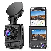 4K Dual Dash Cam, with WiFi GPS, Otovoda Dash Cam Front and Inside, 4K Front/2K Front/1080P Front+1080P Inside, Dual Dash Camera for Cars with Super Night Vision, Parking Monitor, Support 256GB Max