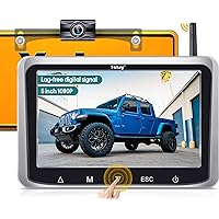 Wireless Backup Camera Easy Install: Touch Key 5 Inch HD 1080P Monitor - No Delay Digital Signal Reverse Cam with Color Night Vision for Car Truck Trailer Hitch - Yakry Y25