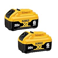 20V MAX Battery, 6 Ah, 2-Pack, Fully Charged in Under 90 Minutes (DCB206-2)