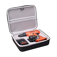 LTGEM EVA Hard Case for DECKER 20V MAX Cordless Drill (LDX120C/LD120VA) and Accessories - Protective Carrying Storage Bag (Sale Case Only)