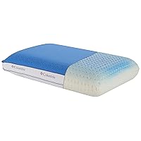 Columbia Cooling Gel Memory Foam Pillow - Comfortable and Supportive with Cooling & Breathable Features - Removable Washable Cover, Queen