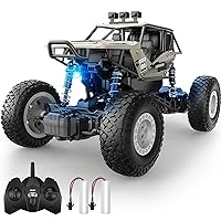 Remote Control Monster Truck, Offroad RC Cars, 1/20 Metal Shell All Terrains Off Road Stunt Car Rechargeable Long Running Vehicle Crawler Toys Gift for Boys Girls Kids