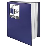 Dunwell Binder with Plastic Sleeves 24-Pocket (1 Pack, IVORY) - Presentation Book, 8.5 x 11 Portfolio Folder with Clear Sheet Protectors, Displays