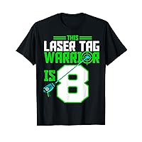 This Laser Tag Warrior is 8 Gaming Birthday Party T-Shirt