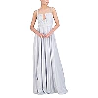 BCBGMAXAZRIA Women's Sleeveless U Wire Neck Pleated Gown