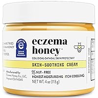 Nut-Free Original Skin-Soothing Cream - Honey Lotion For Dry & Sensitive Skin - Natural Eczema Cream for Adults & Kids - Itchy Relief Cream for Eczema, Psoriasis, Dermatitis & More (4 Oz)