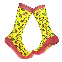 Tacos And Avocado Women's Novelty Crazy Food Crew Socks,Funny Taco Cozy Dress Socks