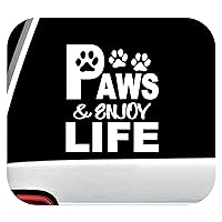 C1080 Dog Paws Enjoy Life Decal Sticker Art