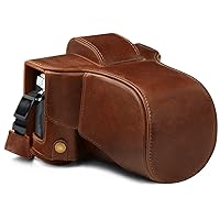 MegaGear MG1863 Ever Ready Genuine Leather Camera Case Compatible With Olympus Om-D E-M5 Mark Iıı - Brown