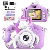 Kids Camera for 3-8 Years Old Toddlers Childrens Boys Girls Selfie Camera 20.0 MP HD 1080P IPS Screen Dual Digital Toy Camera for Kids Christmas Birthday Gifts