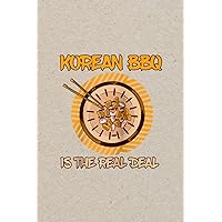 Lesson Planner | Mens Korean BBQ is the Real Deal Asian Traditional Foodie Retro Raglan Baseball
