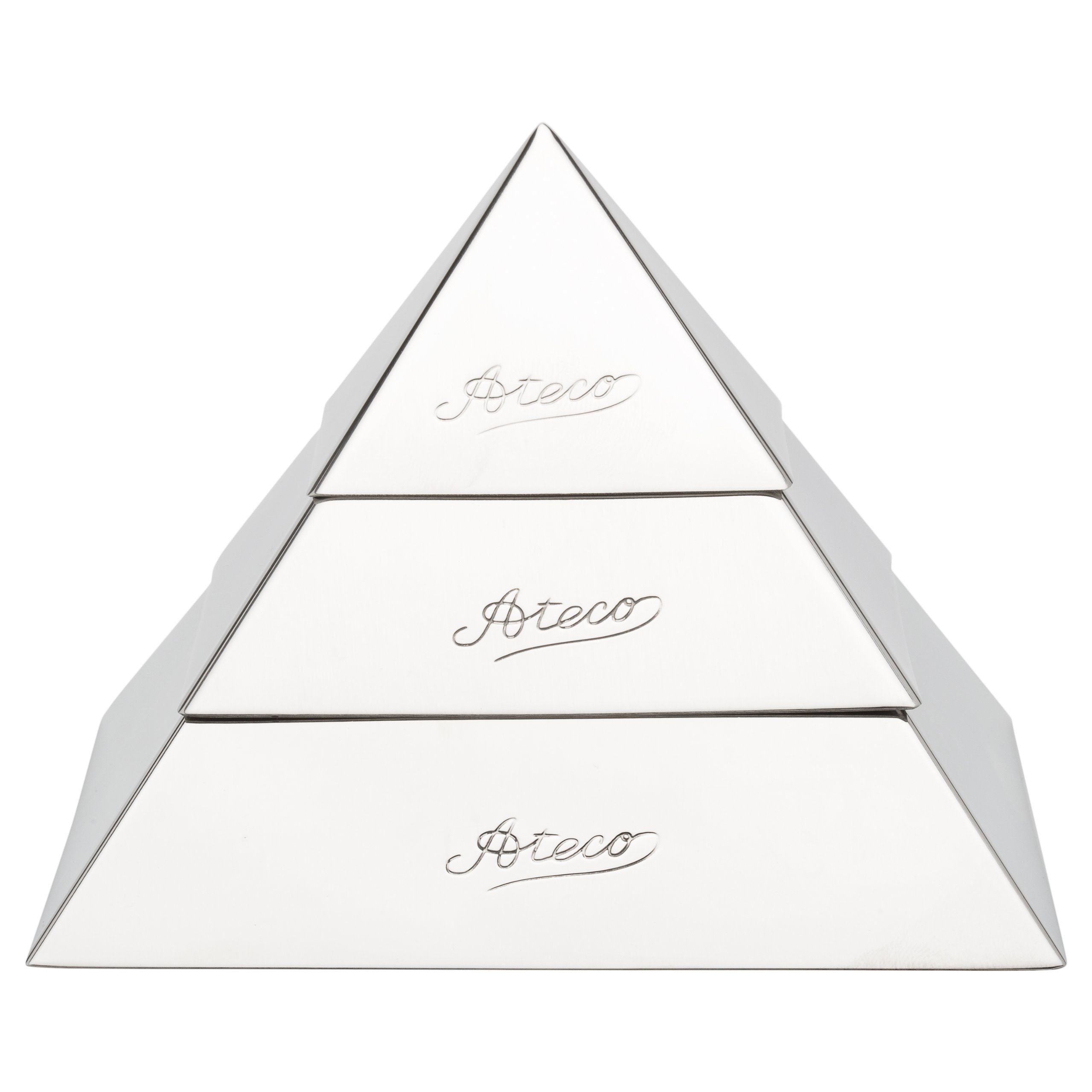 Ateco Stainless Steel Medium Pyramid Mold, 3.5 by 2.5-Inches High,Silver