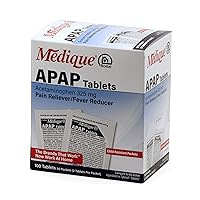 Medique @ Home 70333 APAP Non-Aspirin Tablets, 100 Count(Pack of 2)