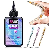 LET'S RESIN UV Resin Soft Type, 100g Elastic&Bendable Crystal Clear Ultraviolet Epoxy Resin, Low Shrinkage UV Resin Kit for Crafts, Jewelry Making, Decoration