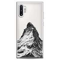 Case Compatible with Samsung S24 S23 S22 Plus S21 FE Ultra S20+ S10 Note 20 S10e S9 Snow Flexible Silicone Highlands Grand Attractive Black Print Mountain Design Clear Cute Slim fit White Dark