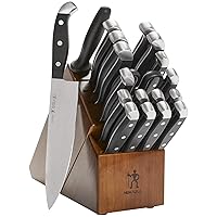 HENCKELS Premium Quality 20-Piece Knife Set with Block, Razor-Sharp, German Engineered Knife Informed by over 100 Years of Masterful Knife Making, Lightweight and Strong, Dark Brown