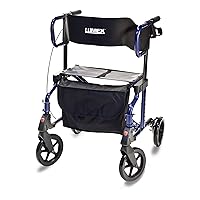 Graham-Field Lumex HybridLX Rollator & Transport Chair, Majestic Blue, LX1000B