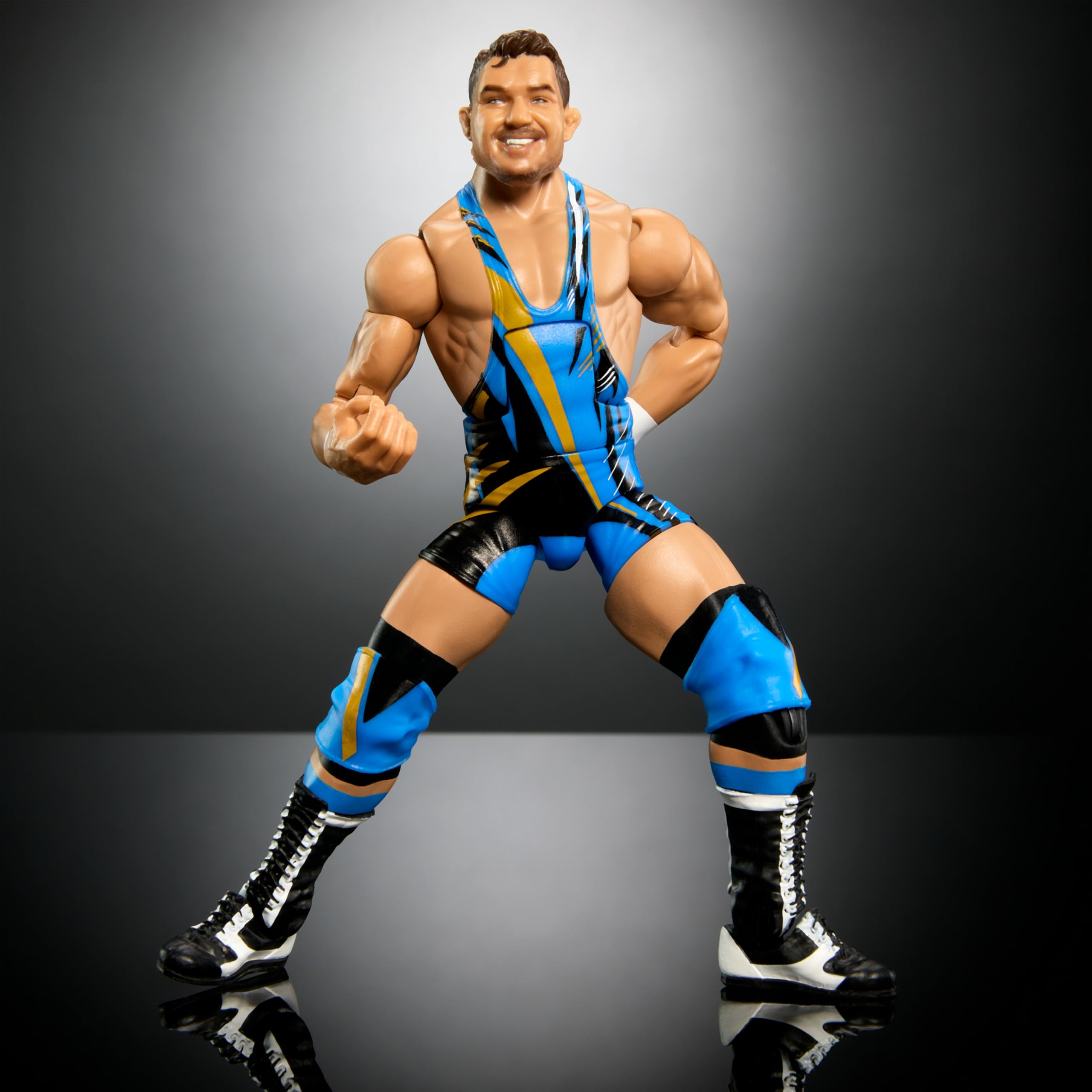 WWE Elite Action Figure & Accessories, 6-inch Collectible Chad Gable with 25 Articulation Points, Life-Like Look & Swappable Hands​​