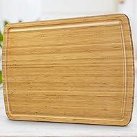 GlowSol 30 x 20 Inch XXXL Bamboo Cutting Board, Turkey Cutting Board Kitchen Bamboo Meat Cutting Board with Juice Slot and Handles Heavy Duty Deli Board, Over Sink Cutting Board