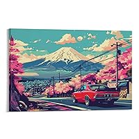 Car Wall Art Print Japanese Street Racing Poster Fashion Colorful Landscape Car Modern Illustration Living Room Corridor Beautiful Canvas Wall Decor (17)Picture Print Modern Family Decor24x36inch(60x9