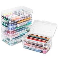 Nuozme Plastic Translucent Pencil Box,Pencil Cases with Snap-Tight Lid for  Pens, Pencils, School Supplies,Office Supplies, 1 Pack