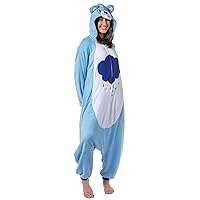 Seven Times Six Care Bears Adult Grumpy Bear 40th Anniversary Unisex Hooded Fleece Kigurumi Union Suit Costume Cosplay (OSFM)