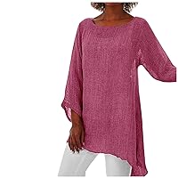 RMXEi Fashion Women's Solid Color Long Sleeve Irregular Loose and Comfortable Top