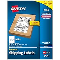 Avery Printable Blank Shipping Labels, 5.5