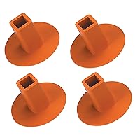 Markwort 4 Pack Ground Receptacle Plugs (Orange)