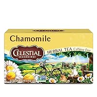 Celestial Seasonings Chamomile Herbal Tea, Caffeine Free, 20 Tea Bags Box, (Pack of 6)