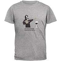 I Rescued Some Wine It was Trapped in A Bottle Heather Grey Adult T-Shirt - X-Large