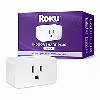 Roku Smart Home Indoor Smart Plug, 1-Pack - WiFi Smart Plugs Works with Alexa & Google Assistant, No Hub Required - Custom Scheduling Timer & Multi-Outlet Sync - Easy-to-Setup Smart Home Products