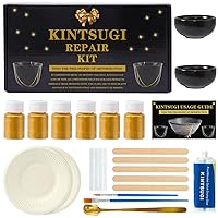 MUFUN Kintsugi Repair Kit Repair Your Meaningful Pottery with Gold Powder  Glue - Comes with Two Practice Ceramic Cups for Starter
