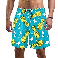 Cute Tropical Fruits Mens Swim Trunks Quick Dry Swim Shorts Swimwear Bathing Suits