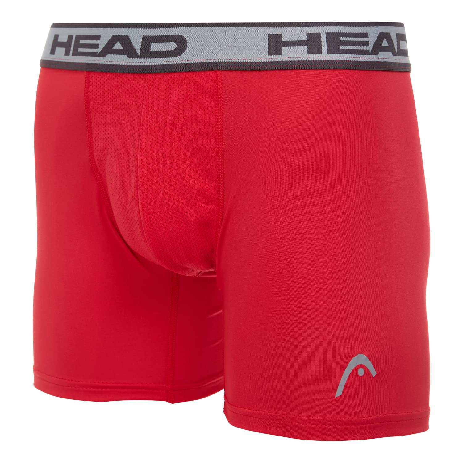 HEAD Mens Performance Boxer Briefs - SPORTY FIT Short Leg 6-Pack Mystery Colors Stretch Underwear Breathable No Fly (S-5X)