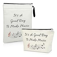 Music Teacher Gift Music Lover Gifts Makeup Bag Book Sleeve Teacher Appreciation Gift Cosmetic Bag Book Protector Pouch Retirement Gift for Music Teacher Thank You Birthday Christmas Gift