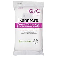 Kenmore 53292 Type Q HEPA Replacement Dust Bags for Canister Vacuum 81214, 81414, 81714, 21814, BC2005, BC3005, 81615, BC7005, 6 Count (Pack of 1)