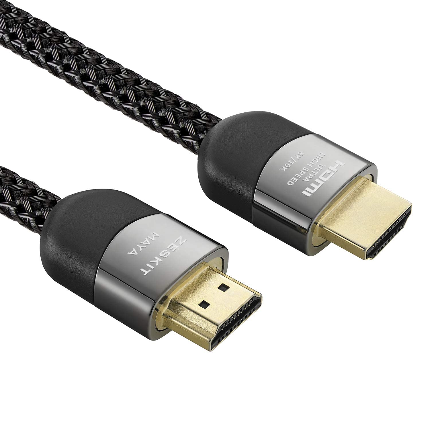 Zeskit Maya 2.1 8K HDMI Cable 6.5ft 4K120Hz 48Gbps for eARC Soundbar Ethernet Gaming 144Hz Certified Ultra High Speed HDR VRR HDCP 2.2 2.3 Compatible with Dolby Vision Atmos Apple TV Xbox Series X PS5