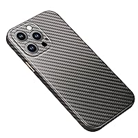 Carbon Fiber Case for iPhone 14/14 Pro/14 Plus/14 Pro Max,Slim and Thin Aramid Cover, Lens Protective, Anti-Scratch Shockproof, Supports Wireless Charging,Gray,14 plus 6.7''