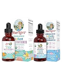 USDA Organic Multivitamin Liquid Drops for Infants & USDA Organic Liquid Probiotic Drops Bundle by MaryRuth's | Immune Support & Overall Wellness | Probiotics for Digestive Health | Gut Health