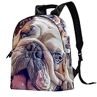 Travel Backpack for Women,Backpack for Men,Dog Cute Bulldog Pattern,Backpack