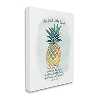 Stupell Industries The Fruit of the Spirit Multicolored Pineapple Canvas Wall Art, 16 x 20, Multi-Color