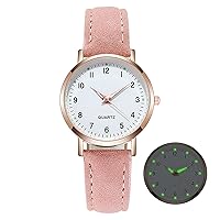 Women Luminous Wrist Watch, Simple Retro Ladies Leather Belt Quartz Watch, Gift for Mother and Wife
