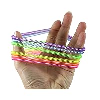 Curious Minds Busy Bags 12 Bright Spring Coil Fidget Bracelets - Sensory Fidget- for Students, Children Calming - Party Favor Prize (1 Dozen)