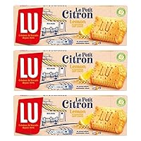 French Biscuit Bundle Consisting of LU Petit Citron Lemon Soft Bakes Biscuits 140g (3 Pack)