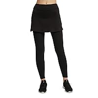 slimour Women Leggings with Skirt Attached Golf Skirt with Leggings Winter Tennis Skirt with Leggings Exercise Skirts Hiking
