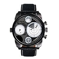 Avaner Men's Watch Analogue Quartz Chronograph with Leather Strap Elegeant Digital Watch for Men