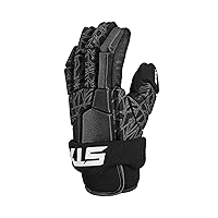 STX Stallion 75 Lacrosse Gloves, Pair, Black/Gray, Medium